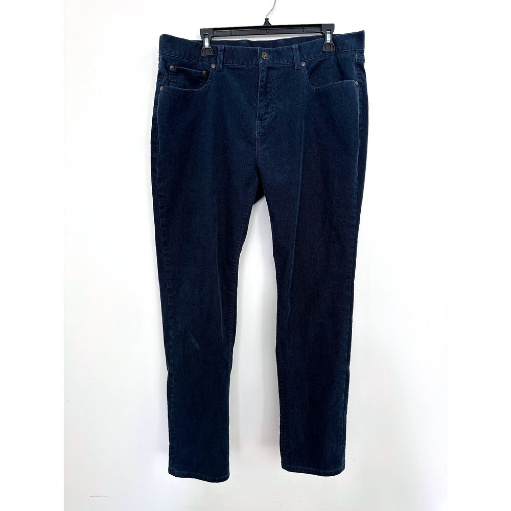 Brooks Brothers Corduroy Pants 36x30 Straight Navy Blue Stretch Old Money